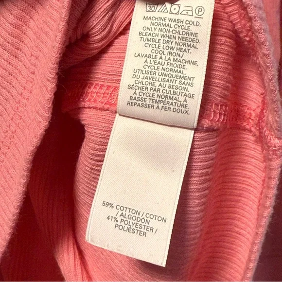 Victoria's Secret Sleep Shirt Size L Pink Termal Long Sleeves Pajama Henley Y2K - Picture 5 of 5